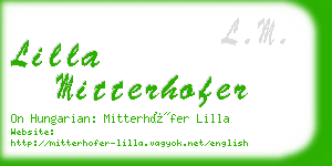 lilla mitterhofer business card